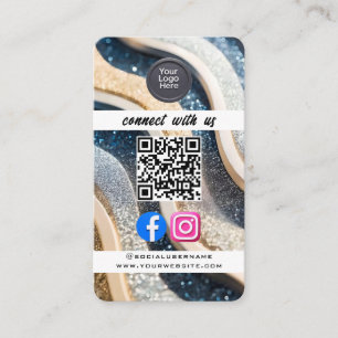 Social Media QR-kod Modern Pro Minimalistisk Snygg Visitkort
