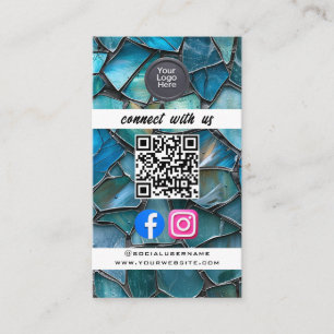 Social Media QR-kod Modern Pro Minimalistisk Snygg Visitkort