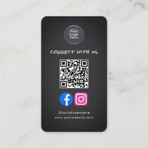 Social Media QR-kod Modern Pro Minimalistisk Snygg Visitkort