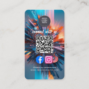 Social Media QR-kod Modern Pro Minimalistisk Snygg Visitkort