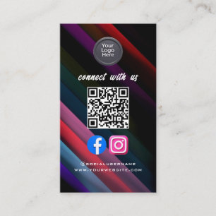 Social Media QR-kod Modern Pro Minimalistisk Snygg Visitkort