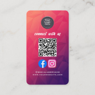 Social Media QR-kod Modern Pro Minimalistisk Snygg Visitkort