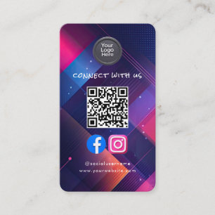 Social Media QR-kod Modern Pro Minimalistisk Snygg Visitkort
