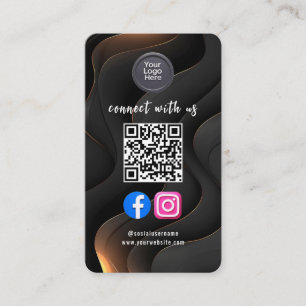Social Media QR-kod Modern Pro Minimalistisk Snygg Visitkort