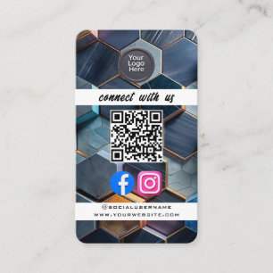 Social Media QR-kod Modern Pro Minimalistisk Snygg Visitkort