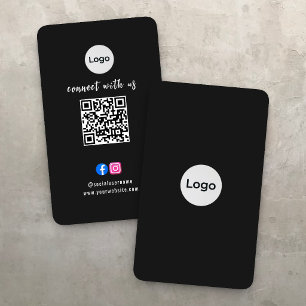 Social Media QR-kod Modern Pro Minimalistisk Snygg Visitkort