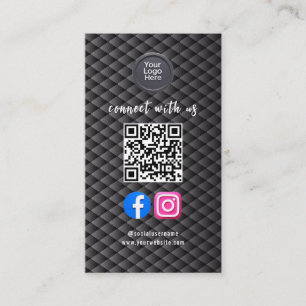 Social Media QR-kod Modern Pro Minimalistisk Snygg Visitkort