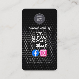 Social Media QR-kod Modern Pro Minimalistisk Snygg Visitkort