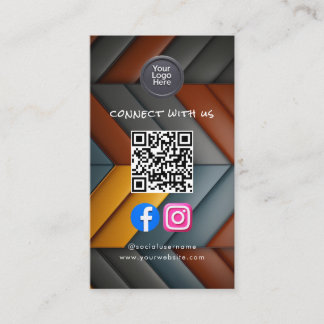 Social Media QR-kod Modern Pro Minimalistisk Snygg Visitkort