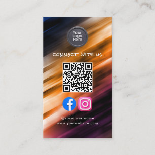 Social Media QR-kod Modern Pro Minimalistisk Snygg Visitkort
