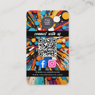 Social Media QR-kod Modern Pro Minimalistisk Snygg Visitkort