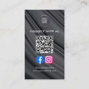 Social Media QR-kod Modern Pro Minimalistisk Snygg Visitkort