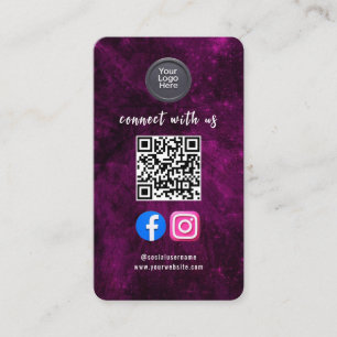 Social Media QR-kod Modern Pro Minimalistisk Snygg Visitkort