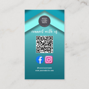 Social Media QR-kod Modern Pro Minimalistisk Snygg Visitkort