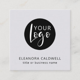 Social Media QR-Logotyp, platinum Fyrkantigt Visitkort