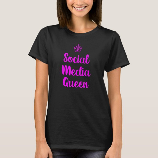 Social Media Queen T Shirt (Framsida)