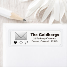 Social Media Smartphone App Fladdermus eller Pub M Returadress Etikett