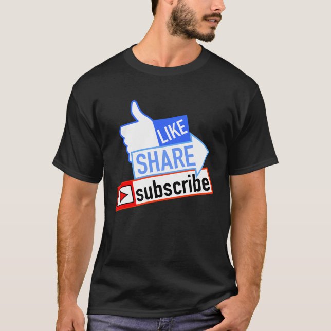 Social Media som  prenumeration T Shirt (Framsida)