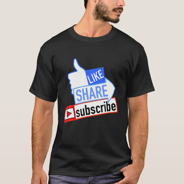 Social Media som  prenumeration T Shirt (Framsida)