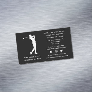 Social Media Sport tränare Female Golf Instructor Magnetiska Visitkort