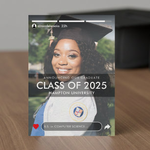 Social Media Story Post Photo Studenten Meddelande