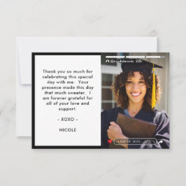Social Media Story Post Photo Studenten Tack Kort