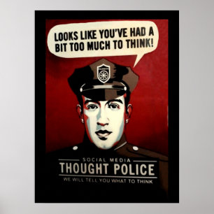 Social Media Think Police Poster