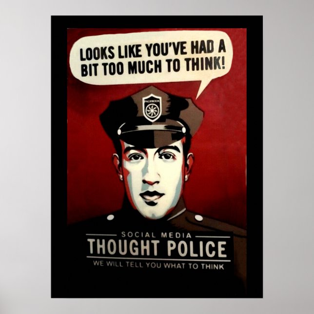 Social Media Think Police Poster (Framsidan)