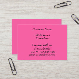 Social media Trendig Neon Modern Neon Rosa  Visitkort