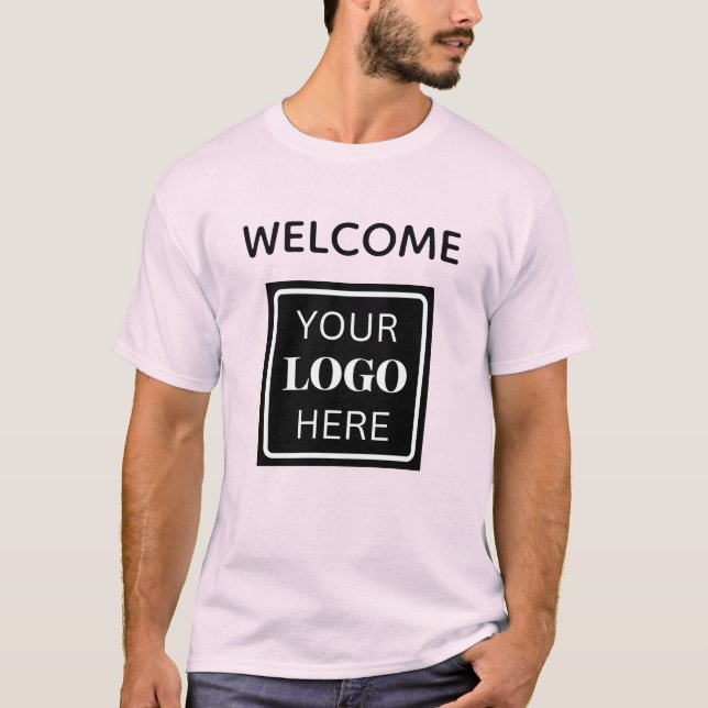 Social Media Welcome Business Logotyp T-Shirt (Framsida)