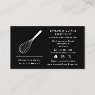Social Media Whisk Baker Bakery Bake Shop Catering Visitkort