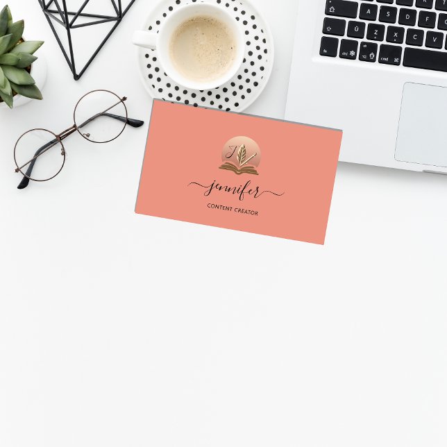 Social Media Writer Innehåll Creator BlogQR Monoga Visitkort (Social Media Writer Content Creator BlogQR Monogam Business Card)