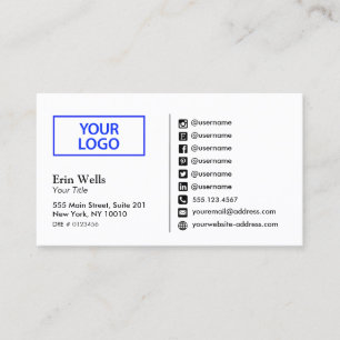 Social-medieikon Lägg till Logotypens nätverk Visitkort