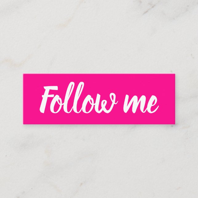 Social mediemöjligheter för modern rosa av trendig mini visitkort (Framsida)