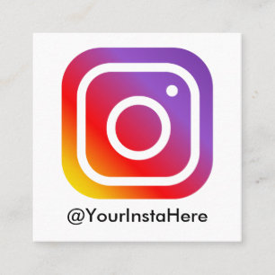 social-medier i instagram, modern minimal fyrkantigt visitkort