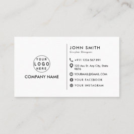 social-medier med modern personlig logotyp visitkort