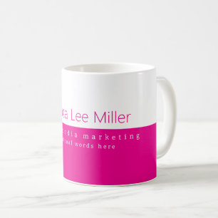 Social Midia Marketing Namn Hot Pink Kaffemugg