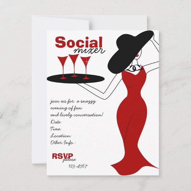 Social Mixer Inbjudningar (Framsida)