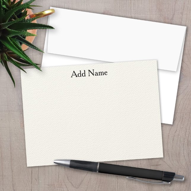 Social Notecard med Professionell Namn Anteckningskort (Modern, minimal design with only a name at the top. )