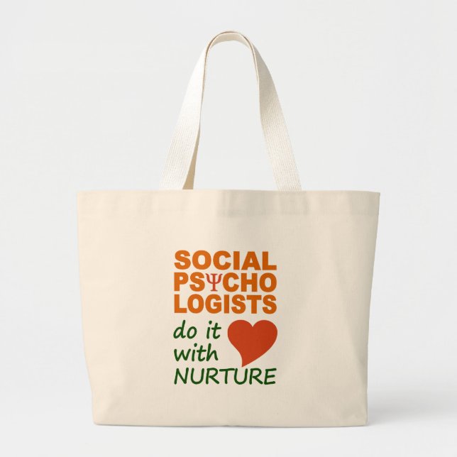 Social Psykologer-väska Jumbo Tygkasse (Framsidan)