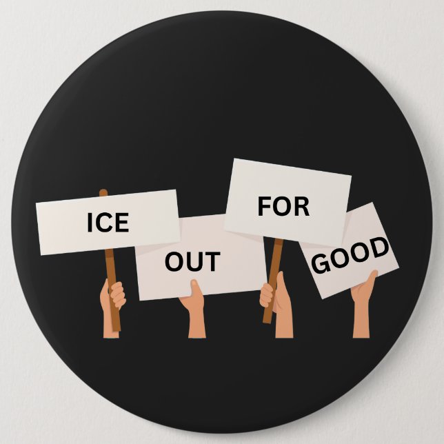 Social Rättvisa Anti ICE  Knapp (Framsida)