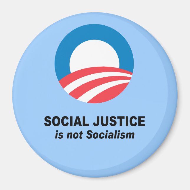 Social Rättvisa är inte socialism Magnet (Framsidan)