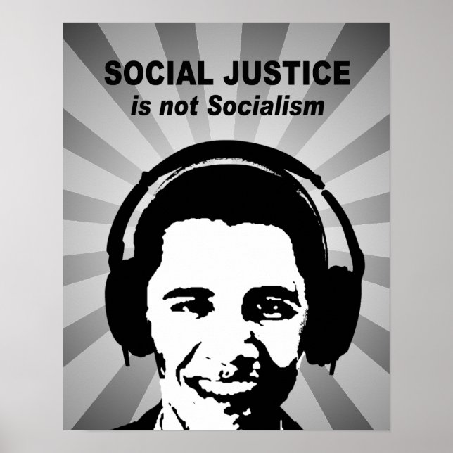 Social Rättvisa är inte socialism Poster (Framsidan)