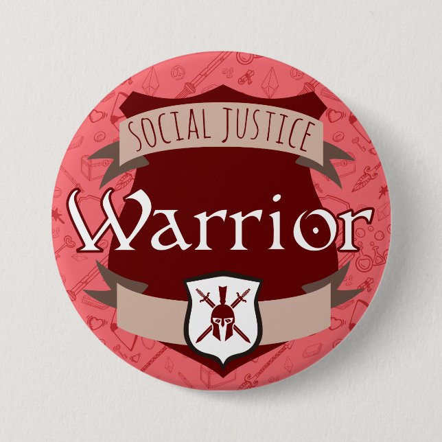 Social rättvisa klassificerar knäppas: Krigare Knapp (Framsida)