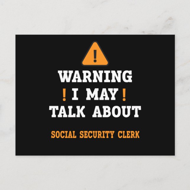 Social säkerhetschef vykort (Framsida)