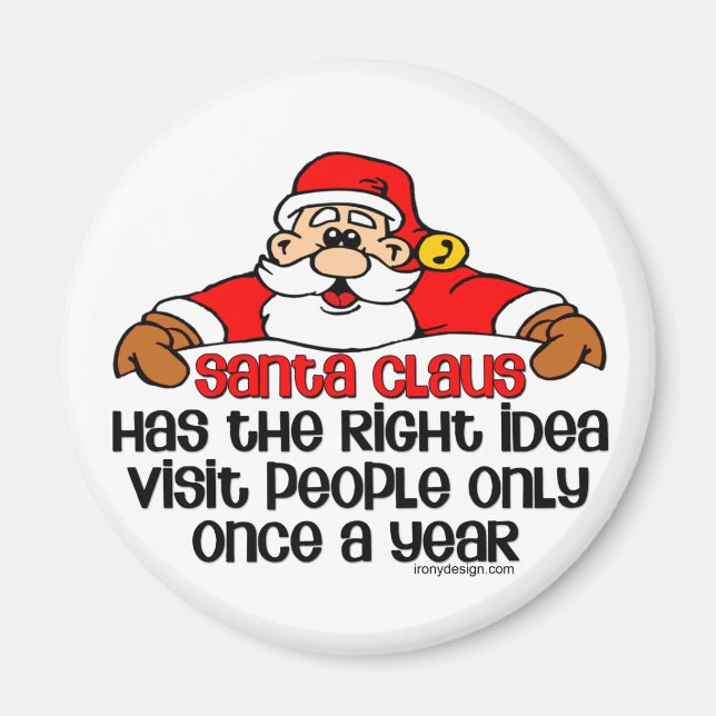 Social Santa Humor Magnet (Framsidan)