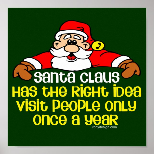Social Santa Humor (Mörk) Poster (Framsidan)