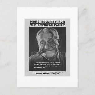 Social Security Grandpa, 1930s - Anpassad Vykort