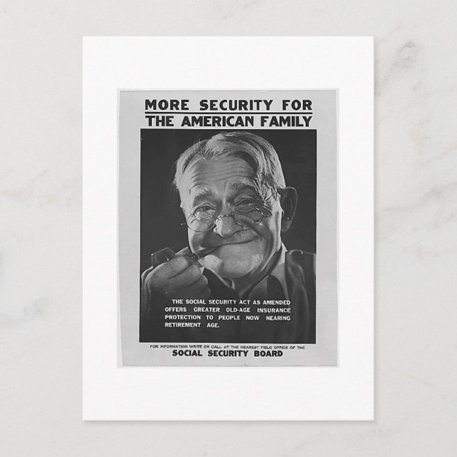 Social Security Grandpa, 1930s - Anpassad Vykort (Framsida)