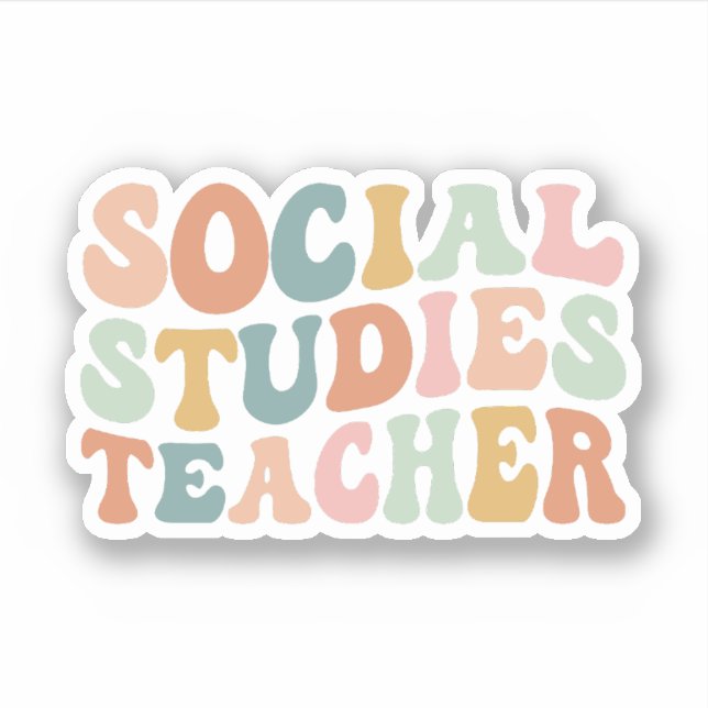 Social studielärare, historielärare klistermärken (Framsida)
